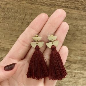 Jewelry - Burgundy Tassel Earrings Jewelry - Burgundy Tassel Earrings